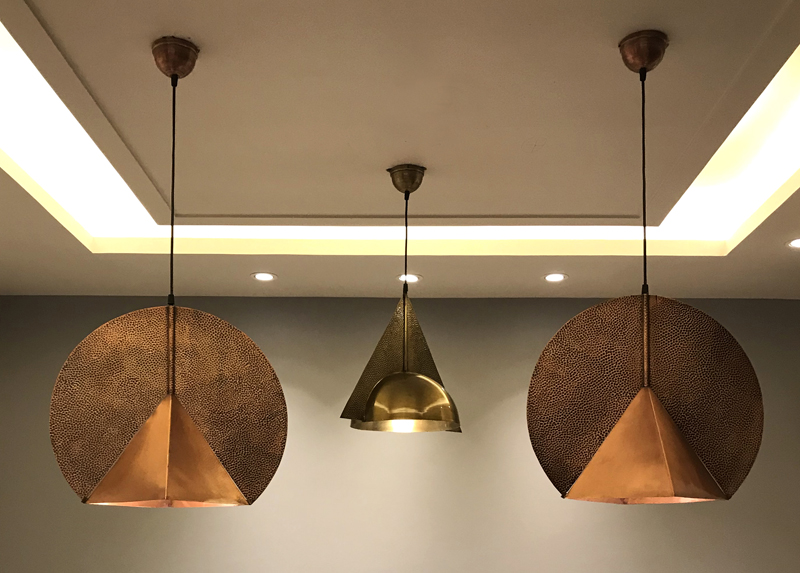 At Client House with Flair Lamps by Sahil & Sarthak